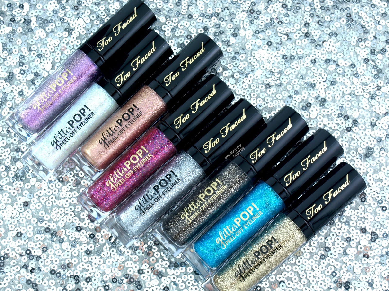 Too Faced Glitter Pop! Peel-Off Eyeliner: Review and Swatches