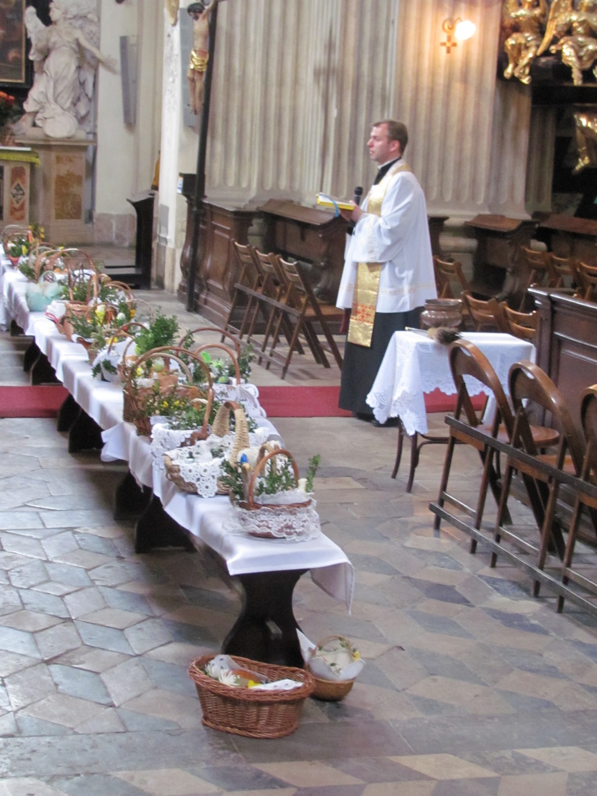 Te igitur Polish tradition food blessing on Holy Saturday