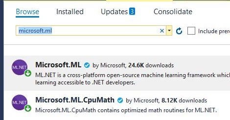 c# machine learning example