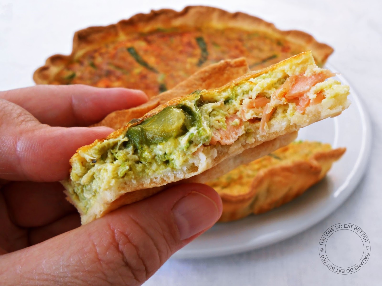 QUICHE DI ASPARAGI E SALMONE AFFUMICATO ITALIANS DO EAT BETTER