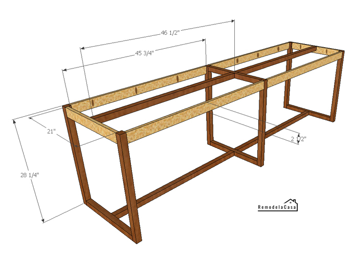 DIY A Simple Office Desk Remodelando la Casa
