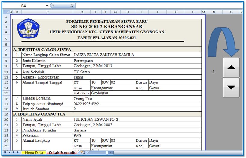 Aplikasi Formulir PPDB SD Tahun Pelajaran 20202021