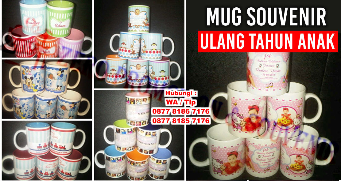 MUG souvenir ulang tahun anak zeropromosi souvenir barang promosi