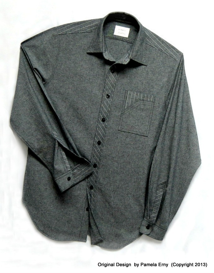 Off The Cuff ~Sewing Style~: Mens Wool Gauze Shirt with Double Pocket