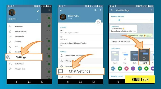 Cara Mudah Dark Mode di Telegram