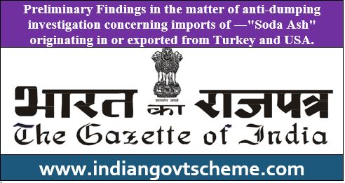 Preliminary Findings in the matter of anti-dumping investigation