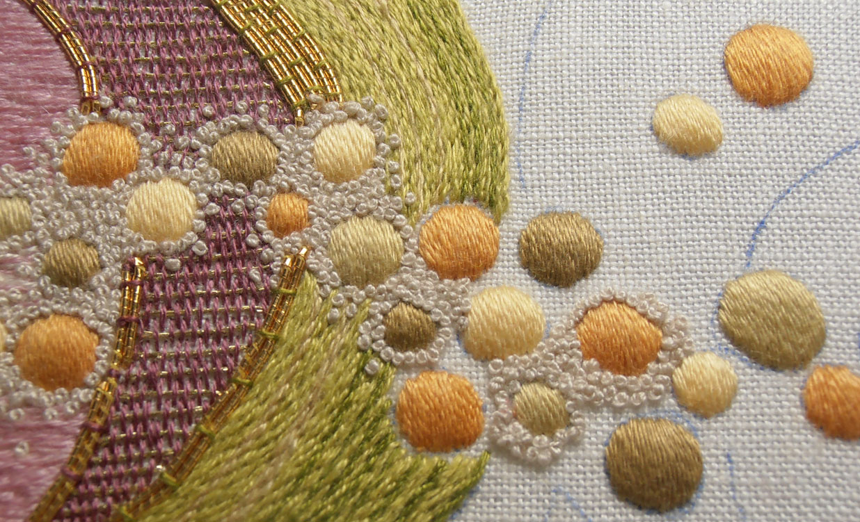 Doodle Stitching Padded Satin Stitch dots