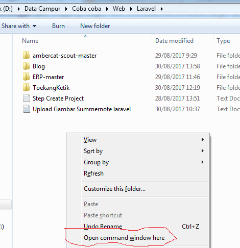 Membuat Project Baru di Laravel