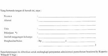 Inilah Contoh Surat Keterangan Penghasilan Orang Tua Untuk Sekolah Kuliah Dan Beasiswa Tujuwan Com