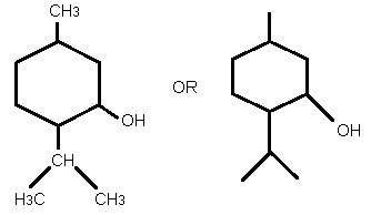 monocyclic monoterpene secondary alcohol, having the structure: