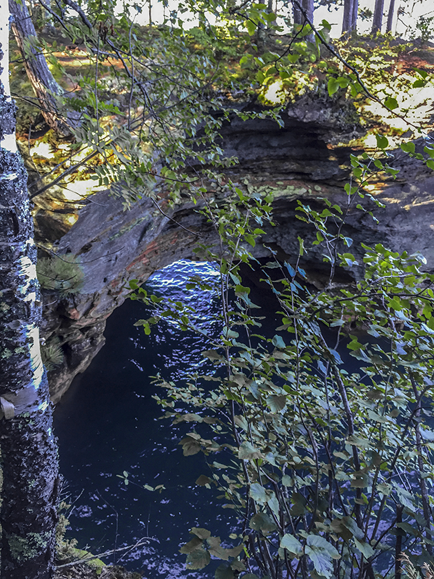 ea Cave from the Lakeshore Trail at the Apostle Islands National Lakeshore