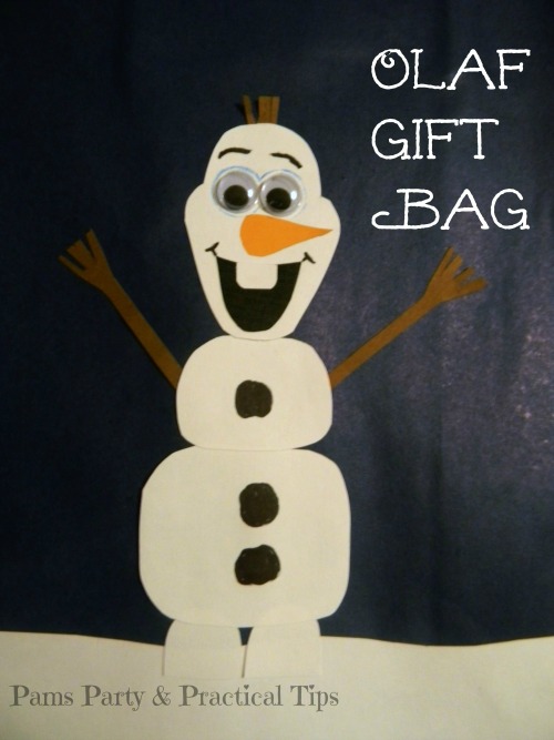 How to make a #Frozen Olaf gift bag 