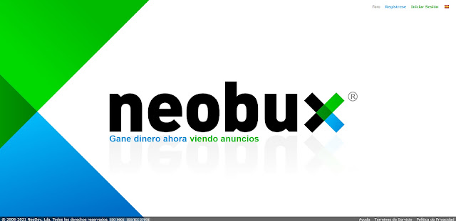 Neobux Pantalla Inicial