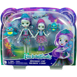 Enchantimals Flap Core Siblings Patter & Piera Peacock Figure