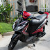 Sơn xe Yamaha Luvias GTX màu đỏ đen