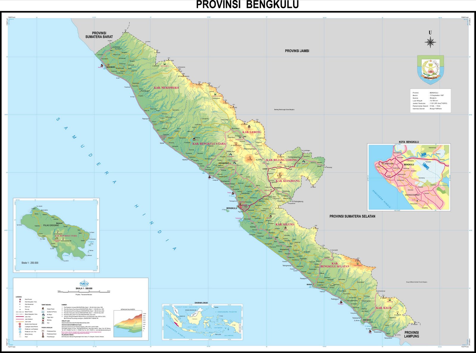Peta Provinsi Bengkulu