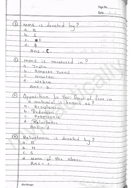 22215 Elements of Electrical Engineering MCQs with Answers | MSBTE I ...