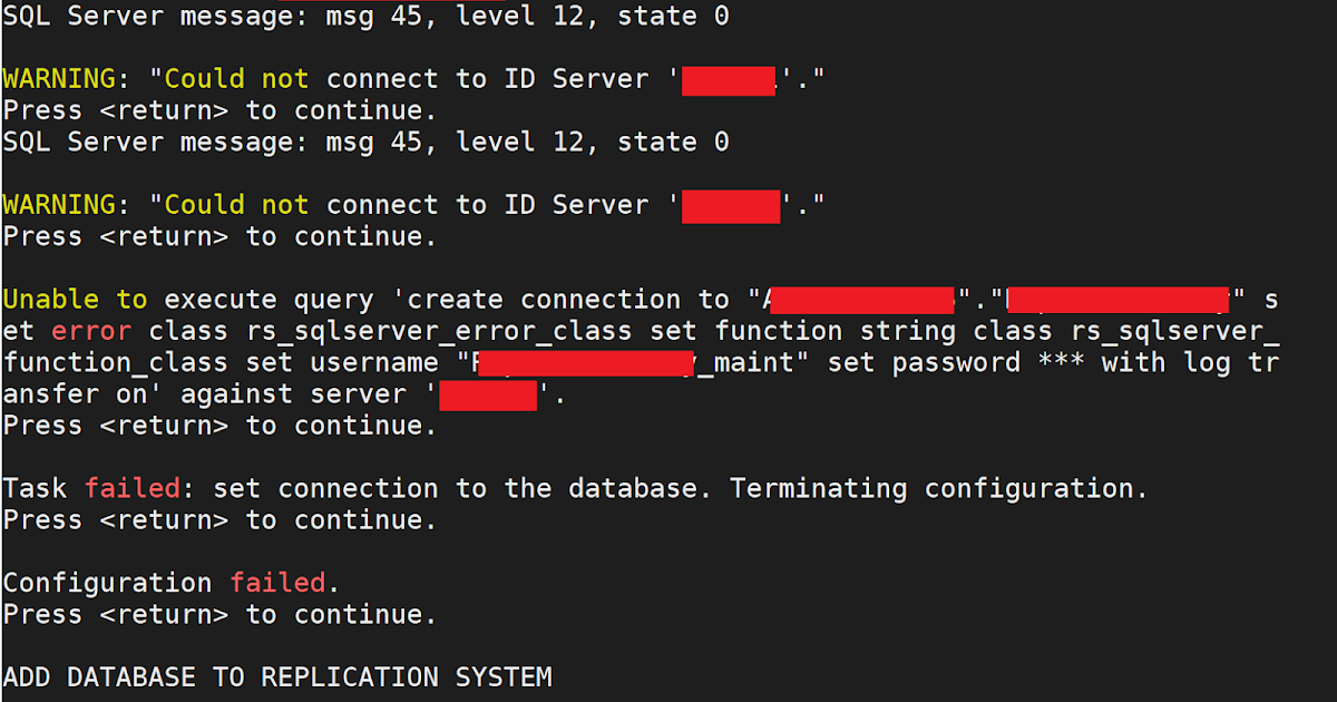 Failed to execute init. Failed to execute init