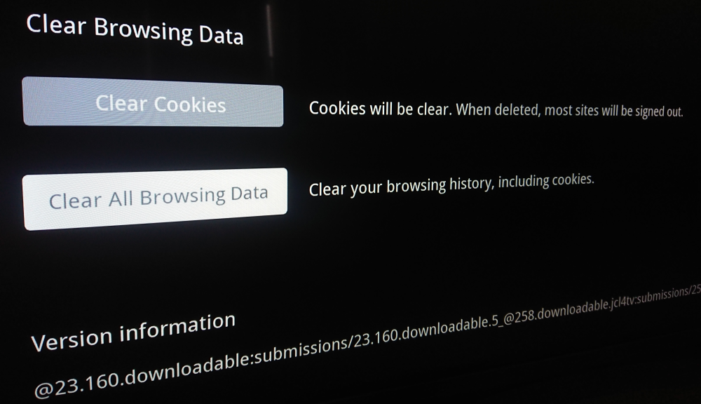 LG TV Clear All Browsing History Data