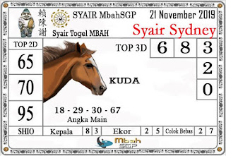 Syair Sydney 21 November 2019 Prediksi Sydney 21 November 2019