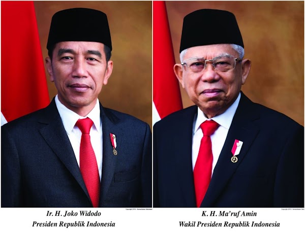 Berjas, Ini Foto Resmi Jokowi dan Ma'ruf sebagai Presiden-Wapres