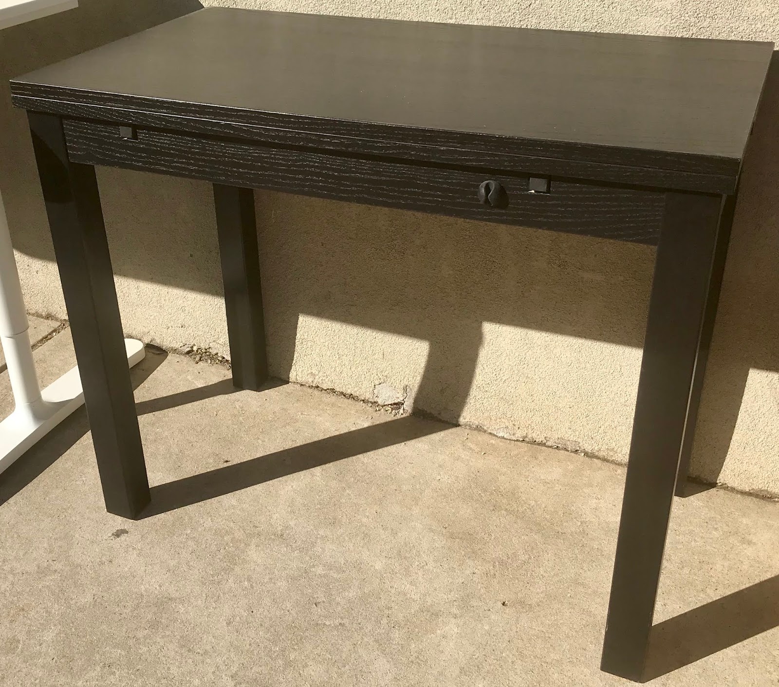 Uhuru Furniture & Collectibles 471485 Black IKEA Expanding Table