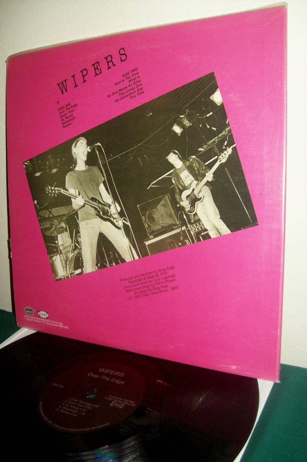 Expectador Wipers Over the Edge LP (Jackpot Records)