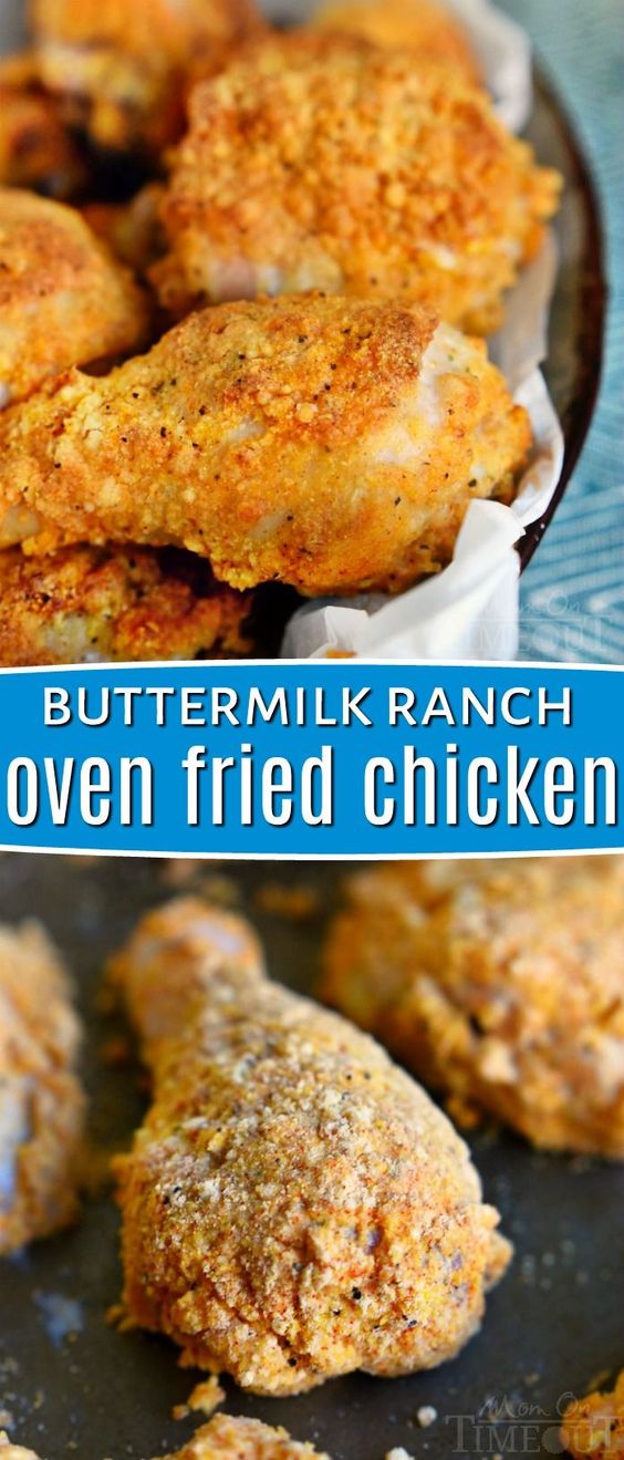 Buttermilk Ranch Oven Fried Chicken - Food Recipes