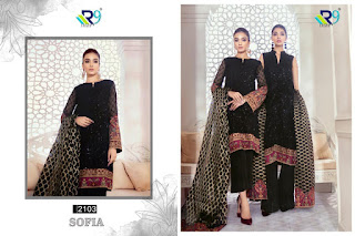 R9 Designer Sofia Georgette  Pakistani Suits Collection In Wholesale rate