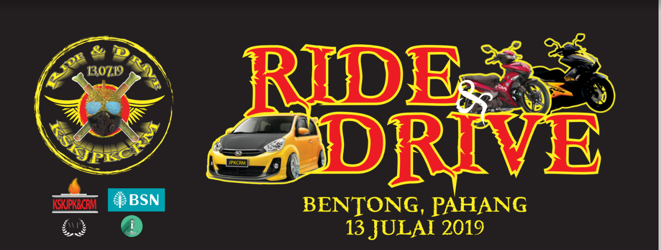 Ride n Drive Event Item Logo, Sticker, TShirt & Banner