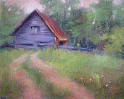 pastel painting simple mountain paintings landscape barn karen pastels margulis soft start artist cabin drawings artwork way hard memories paint
