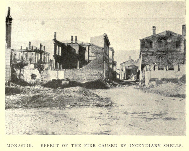 Monastir - Effect of the fire caused by incendiary shells