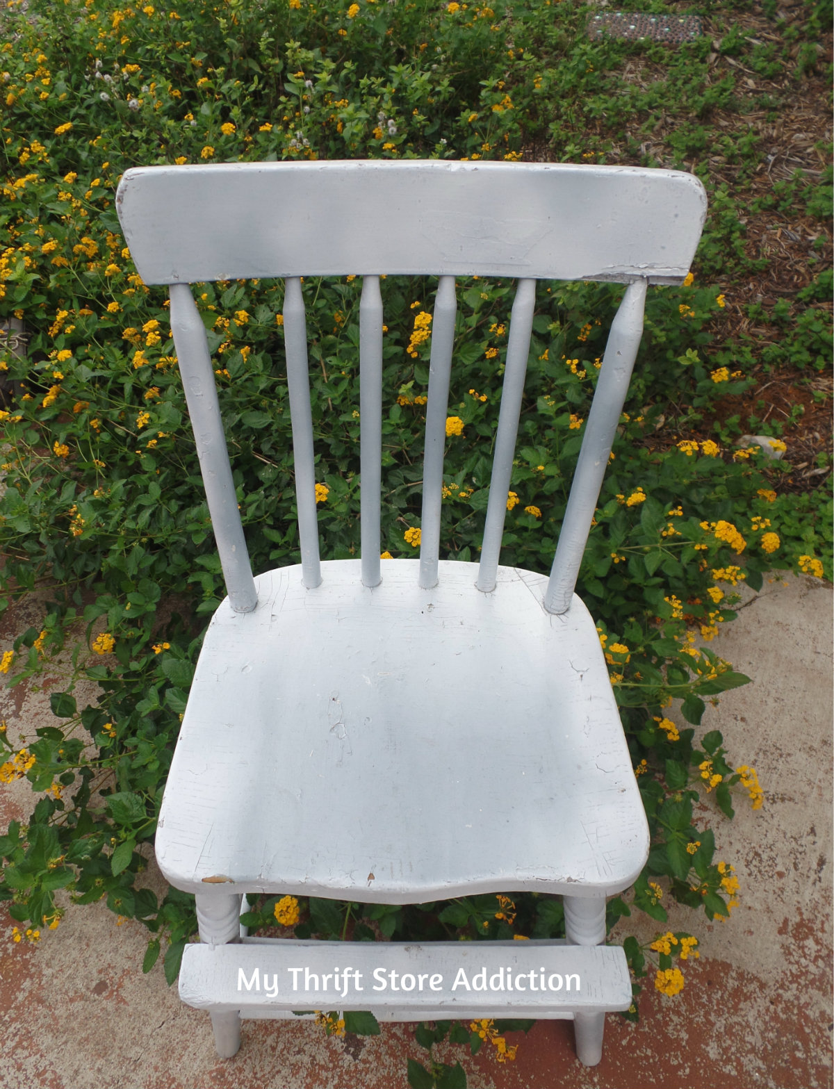 vintage high chair upcycle