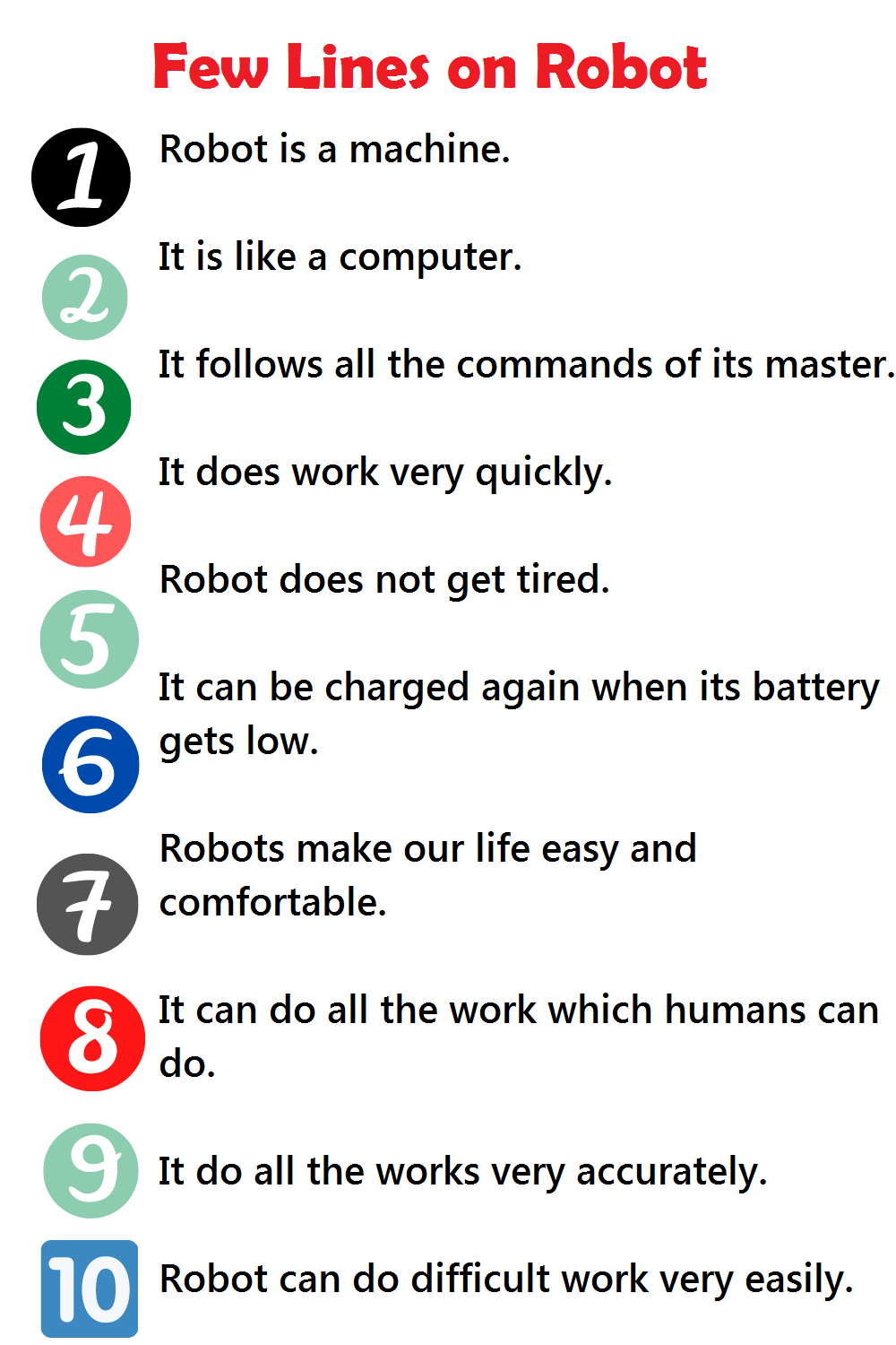 essay on robot for class 7