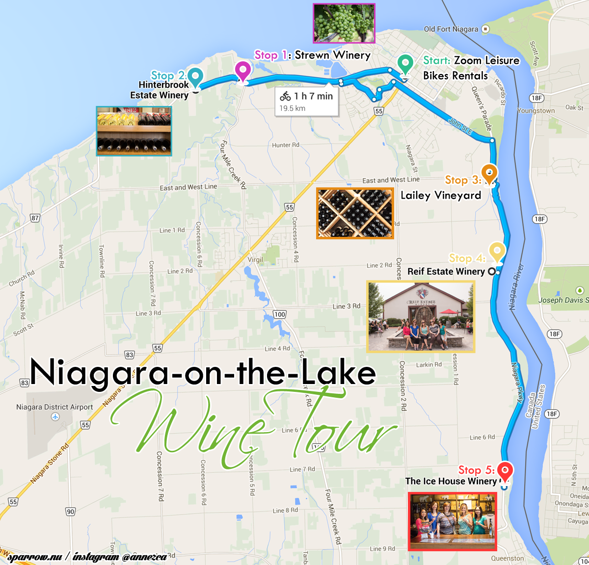 niagara wine tour map
