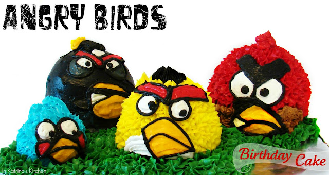 Angry Birds 3D Cakes @KatrinasKitchen