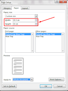  Seringkali kita kebingungan saat akan mencetak suatu dokumen yang memakai ukuran ke Mengatur Ukuran Kertas F4 di Microsoft Word dan Exel