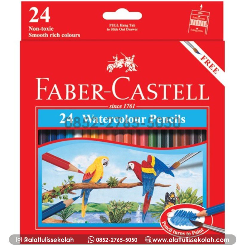 Pensil Warna Faber Castell Water Colour 24 | +62 852-2765-5050