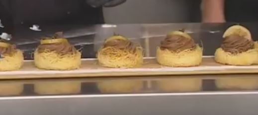 Τάρτες από καταΐφι με μους σοκολάτα