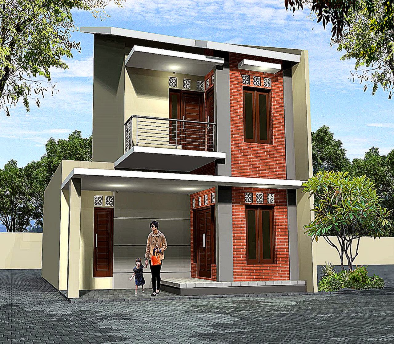 Gambar Desain Rumah Minimalis Semi 2 Lantai Terbaru Desain Rumah