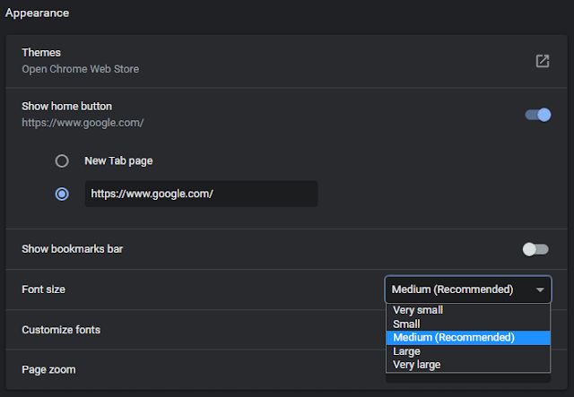 Cara Mengubah Ukuran Teks Default Google Chrome Cara Mengubah Ukuran Teks Default Google Chrome