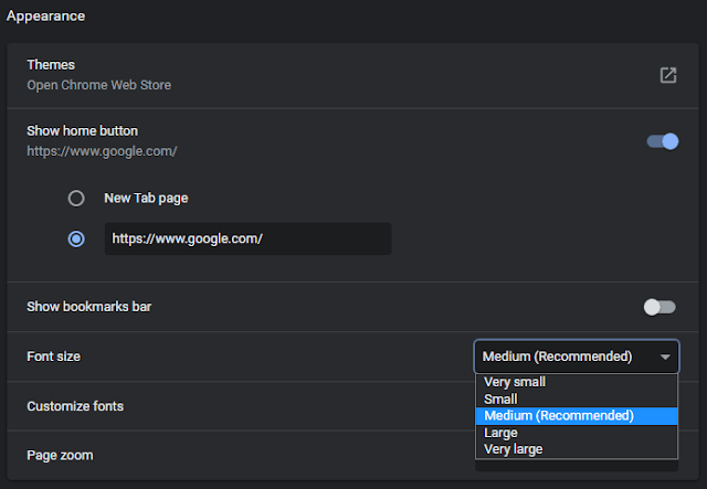 Cara Mengubah Ukuran Teks Default Google Chrome