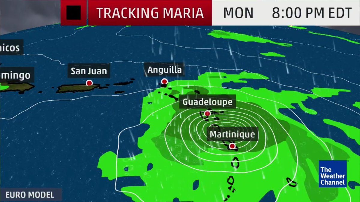 Uragano MARIA da categoria 1 a 5 in un solo giorno: dalle Antille a Porto Rico