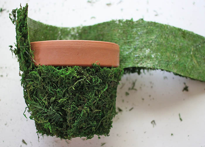 DIY Moss Covered Flower Pot Gina Michele