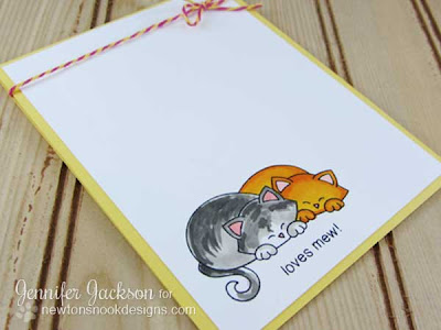 Loves mew cat card with two kitties