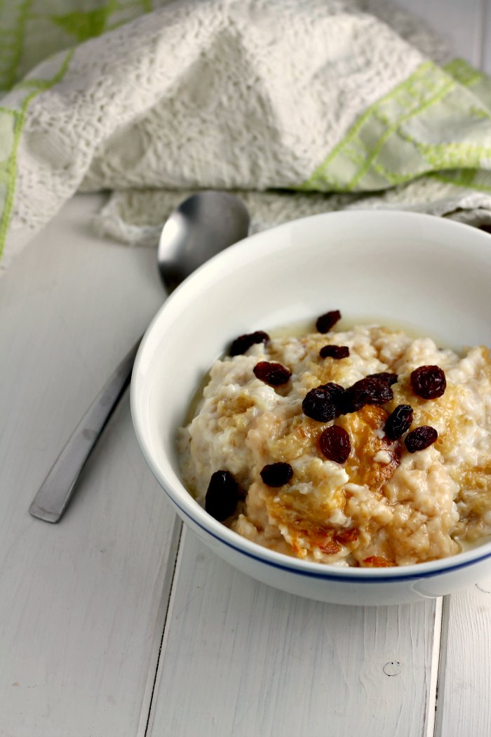 Jam and Clotted Cream Slow Cooker Maple and Raisin Porridge