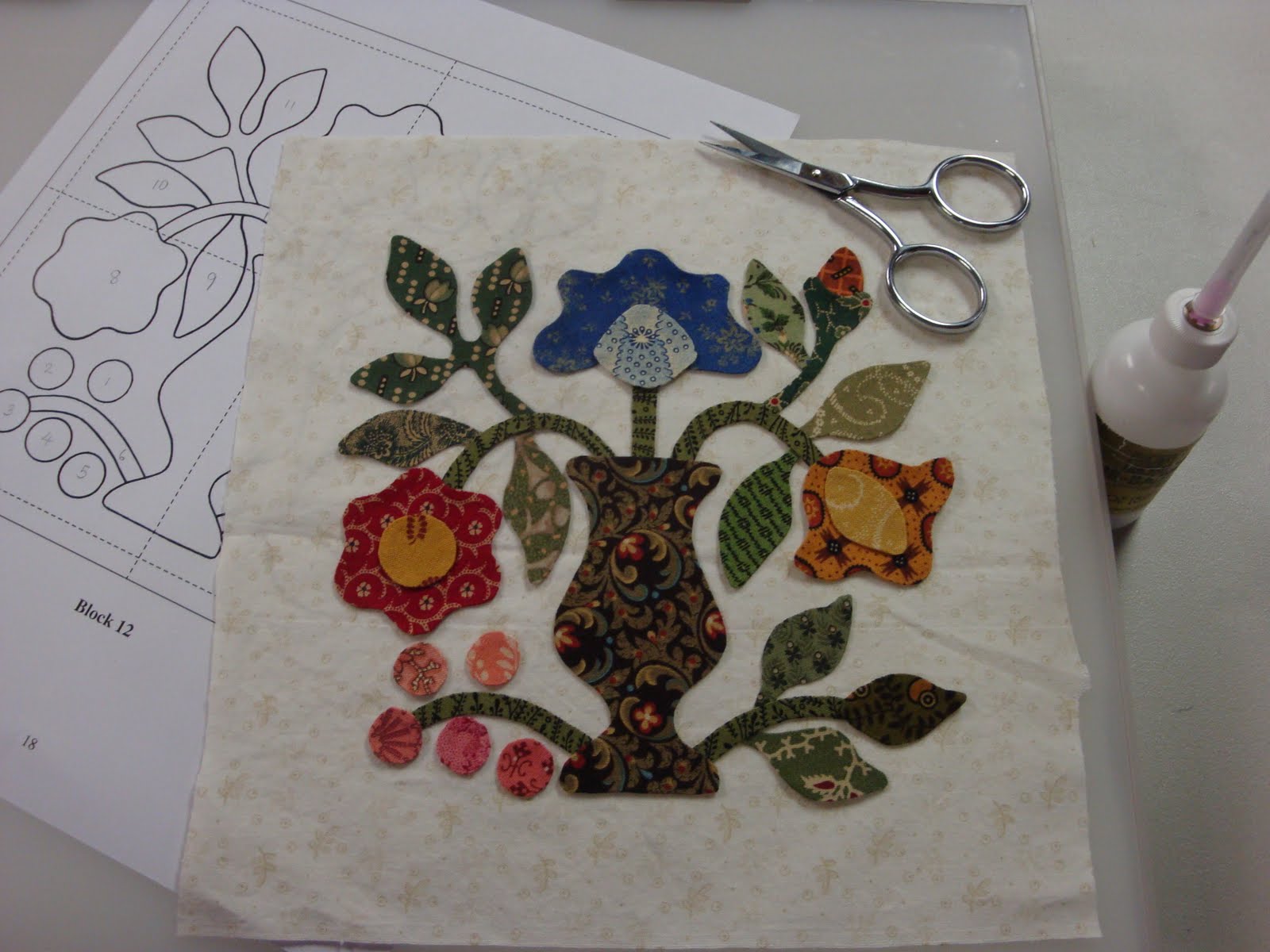 FABRIC THERAPY Glue stick applique, the tutorial PART TWO...