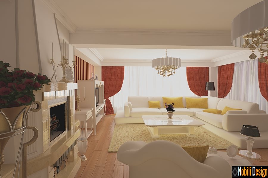 Design interior living casa de lux Bucuresti - Arhitect amenajari interioare Bucuresti.