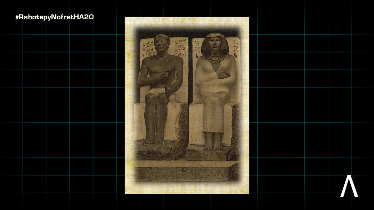 Estatuas de Rahotep y Nofret 2360 a.C. Museo Egipcio de El Cairo