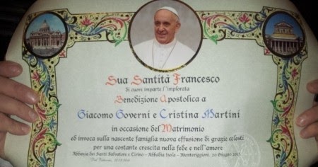 Roberto E Silvia Musica E Canto Per Gli Sposi Benedizione Del Papa Agli Sposi Come Ottenere La Pergamena